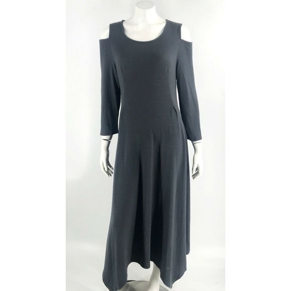 Reborn Dresses & Skirts - Reborn Maxi Dress Size XL Gray Cold Shoulder